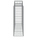vidaXL 11 db íves horganyzott vas gabion kosár 200x50x120/140 cm