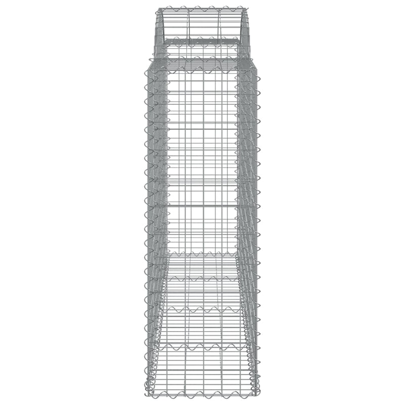 vidaXL 12 db íves horganyzott vas gabion kosár 200x50x120/140 cm