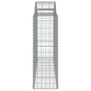 vidaXL 15 db íves horganyzott vas gabion kosár 200x50x120/140 cm