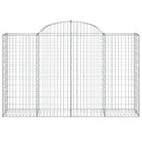 vidaXL 20 db íves horganyzott vas gabion kosár 200x50x120/140 cm