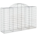 vidaXL 25 db íves horganyzott vas gabion kosár 200x50x120/140 cm