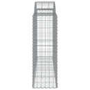 vidaXL 25 db íves horganyzott vas gabion kosár 200x50x120/140 cm