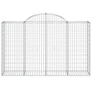 vidaXL 30 db íves horganyzott vas gabion kosár 200x50x120/140 cm