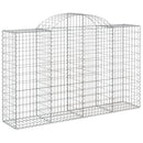 vidaXL 40 db íves horganyzott vas gabion kosár 200x50x120/140 cm