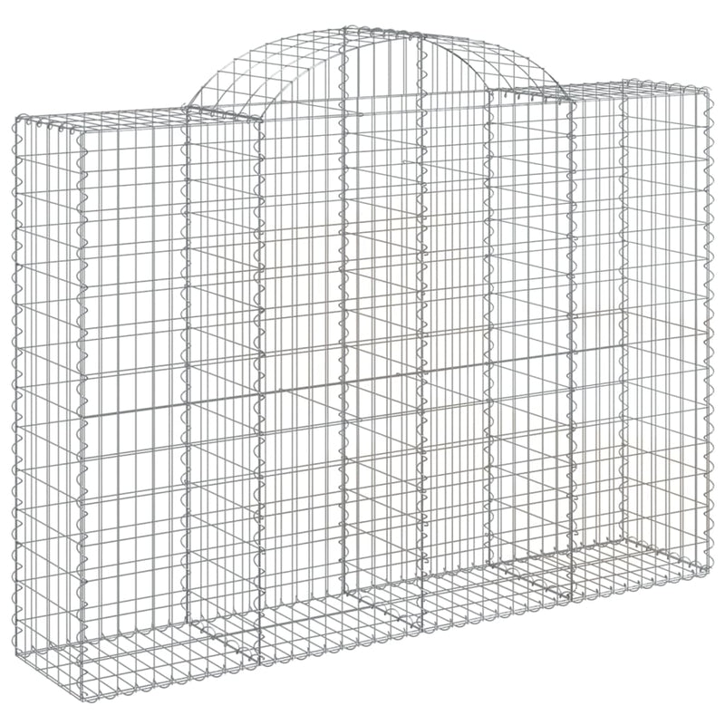 vidaXL 2 db íves horganyzott vas gabion kosár 200x50x140/160 cm