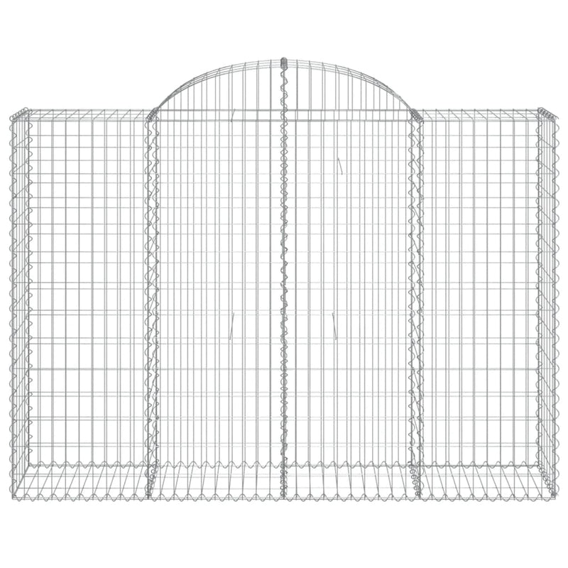 vidaXL 2 db íves horganyzott vas gabion kosár 200x50x140/160 cm