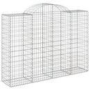 vidaXL 3 db íves horganyzott vas gabion kosár 200x50x140/160 cm