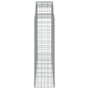 vidaXL 3 db íves horganyzott vas gabion kosár 200x50x140/160 cm