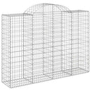 vidaXL 5 db íves horganyzott vas gabion kosár 200x50x140/160 cm