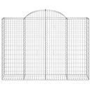 vidaXL 5 db íves horganyzott vas gabion kosár 200x50x140/160 cm