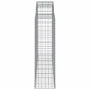 vidaXL 5 db íves horganyzott vas gabion kosár 200x50x140/160 cm