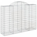 vidaXL 6 db íves horganyzott vas gabion kosár 200x50x140/160 cm