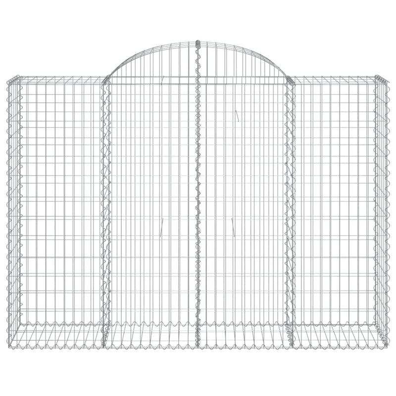 vidaXL 6 db íves horganyzott vas gabion kosár 200x50x140/160 cm