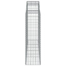 vidaXL 7 db íves horganyzott vas gabion kosár 200x50x140/160 cm