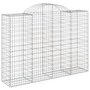 vidaXL 10 db íves horganyzott vas gabion kosár 200x50x140/160 cm