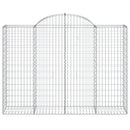 vidaXL 11 db íves horganyzott vas gabion kosár 200x50x140/160 cm