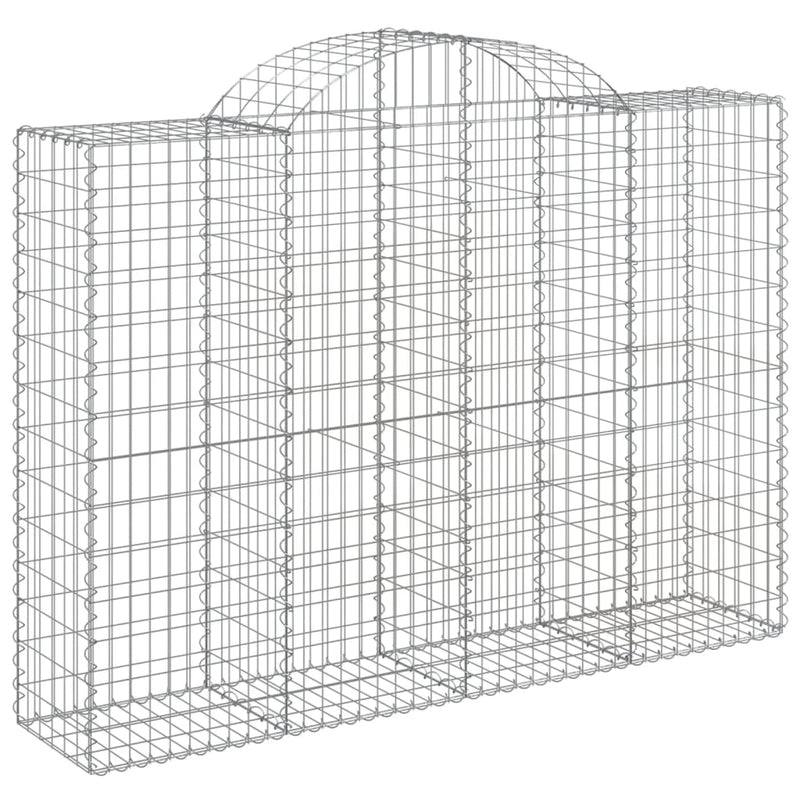 vidaXL 12 db íves horganyzott vas gabion kosár 200x50x140/160 cm