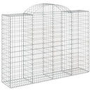 vidaXL 13 db íves horganyzott vas gabion kosár 200x50x140/160 cm