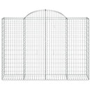 vidaXL 14 db íves horganyzott vas gabion kosár 200x50x140/160 cm