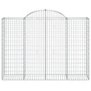 vidaXL 18 db íves horganyzott vas gabion kosár 200x50x140/160 cm