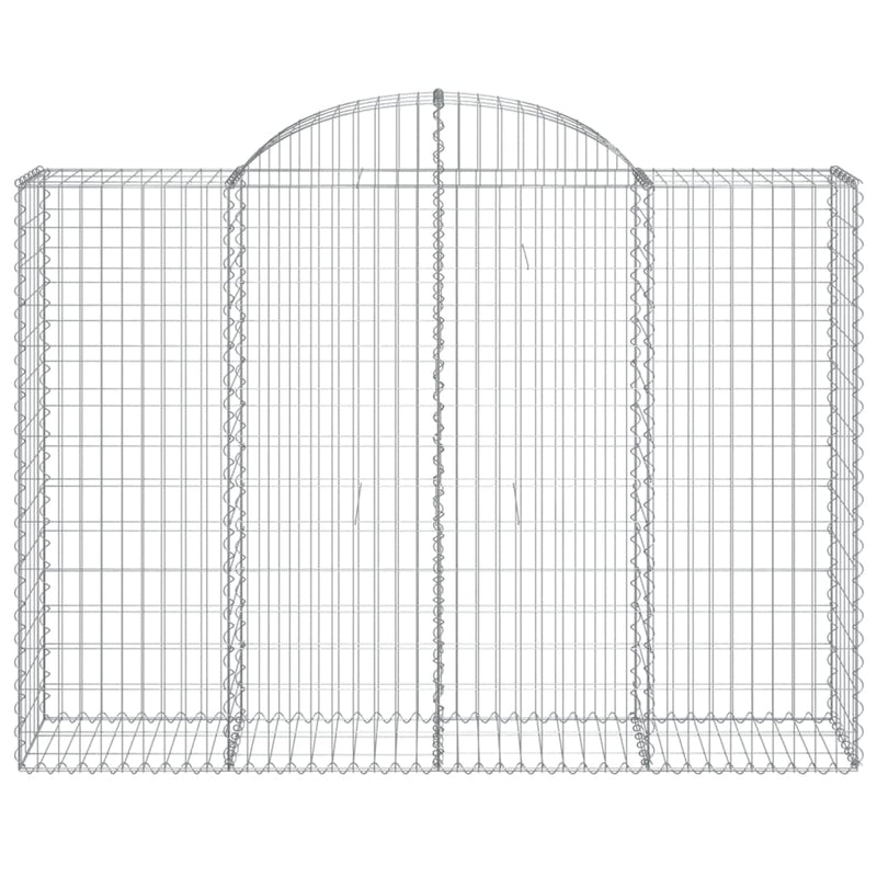 vidaXL 18 db íves horganyzott vas gabion kosár 200x50x140/160 cm