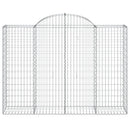 vidaXL 25 db íves horganyzott vas gabion kosár 200x50x140/160 cm
