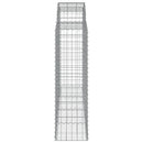 vidaXL 25 db íves horganyzott vas gabion kosár 200x50x140/160 cm