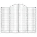 vidaXL 30 db íves horganyzott vas gabion kosár 200x50x140/160 cm