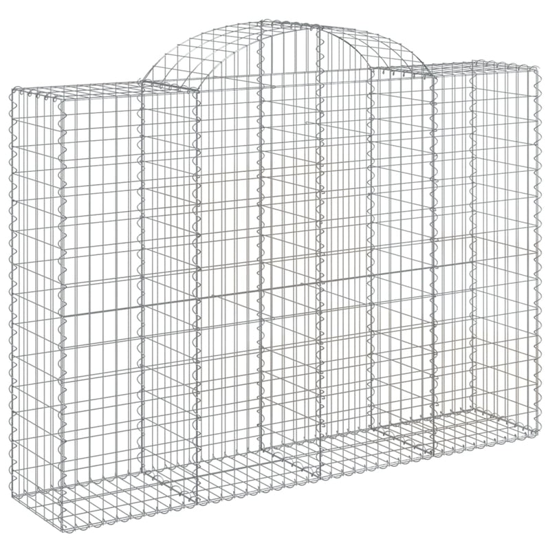 vidaXL 40 db íves horganyzott vas gabion kosár 200x50x140/160 cm