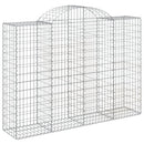 vidaXL 50 db íves horganyzott vas gabion kosár 200x50x140/160 cm