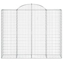 vidaXL 2 db íves horganyzott vas gabion kosár 200x50x160/180 cm