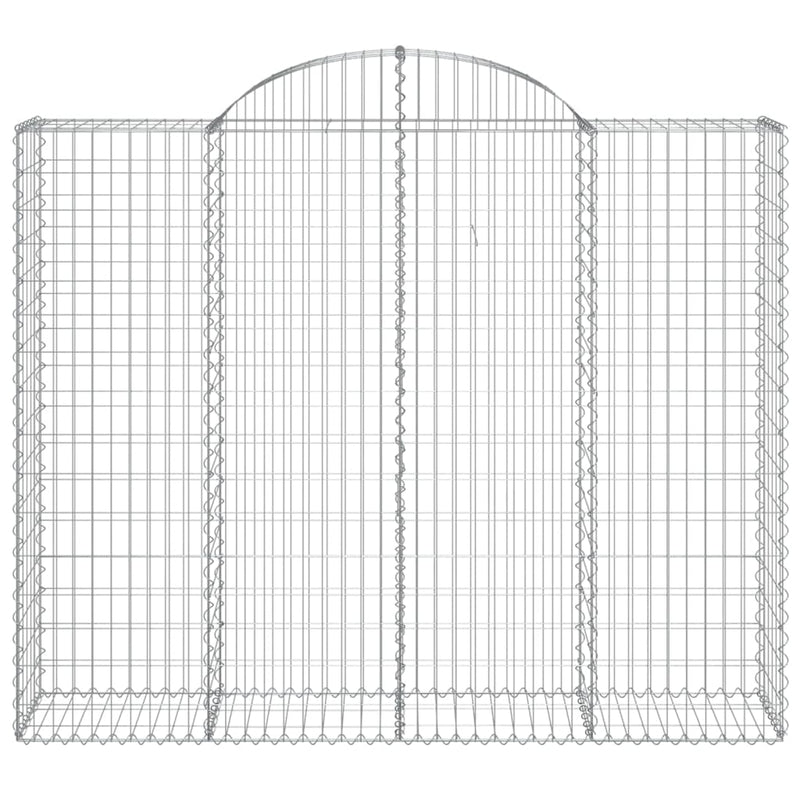 vidaXL 4 db íves horganyzott vas gabion kosár 200x50x160/180 cm