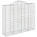 vidaXL 5 db íves horganyzott vas gabion kosár 200x50x160/180 cm