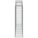 vidaXL 5 db íves horganyzott vas gabion kosár 200x50x160/180 cm