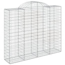 vidaXL 6 db íves horganyzott vas gabion kosár 200x50x160/180 cm