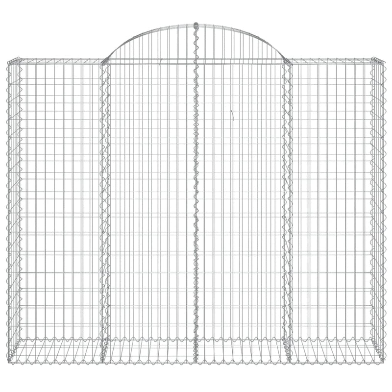 vidaXL 6 db íves horganyzott vas gabion kosár 200x50x160/180 cm