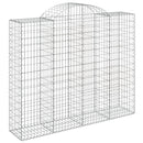 vidaXL 8 db íves horganyzott vas gabion kosár 200x50x160/180 cm