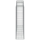 vidaXL 8 db íves horganyzott vas gabion kosár 200x50x160/180 cm