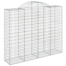 vidaXL 10 db íves horganyzott vas gabion kosár 200x50x160/180 cm