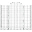 vidaXL 12 db íves horganyzott vas gabion kosár 200x50x160/180 cm