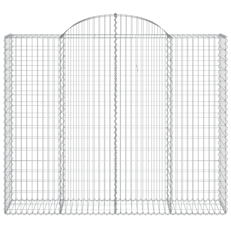 vidaXL 14 db íves horganyzott vas gabion kosár 200x50x160/180 cm