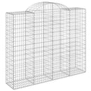 vidaXL 15 db íves horganyzott vas gabion kosár 200x50x160/180 cm