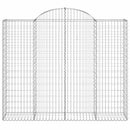 vidaXL 15 db íves horganyzott vas gabion kosár 200x50x160/180 cm