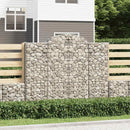 vidaXL 15 db íves horganyzott vas gabion kosár 200x50x160/180 cm