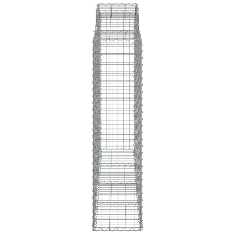 vidaXL 18 db íves horganyzott vas gabion kosár 200x50x160/180 cm