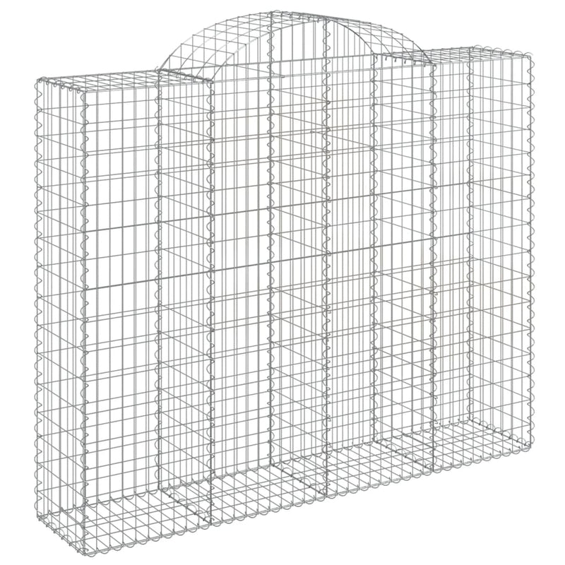 vidaXL 20 db íves horganyzott vas gabion kosár 200x50x160/180 cm