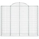 vidaXL 20 db íves horganyzott vas gabion kosár 200x50x160/180 cm