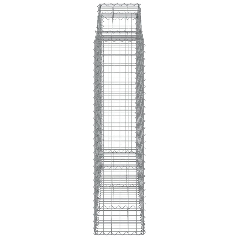 vidaXL 20 db íves horganyzott vas gabion kosár 200x50x160/180 cm