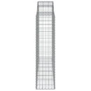 vidaXL 25 db íves horganyzott vas gabion kosár 200x50x160/180 cm