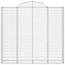 vidaXL 3 db íves horganyzott vas gabion kosár 200x50x180/200 cm